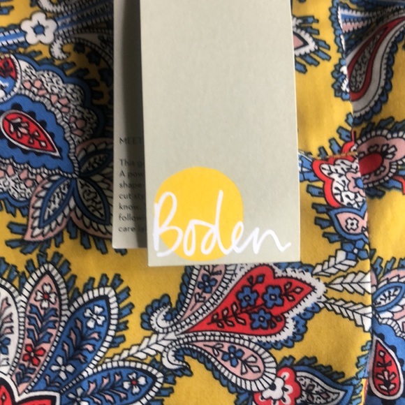 NWT Boden Paisley Mustard Richmond Trouser - Picture 5 of 8